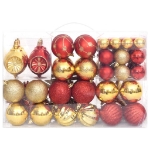 Set Addobbi di Natale 108 pz Oro e Rosso