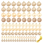 Set Palline di Natale 100 pz 3/4/6 cm Rosa/Oro