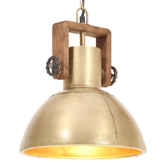 Lampada a Sospensione Industriale 25 W Ottone Rotonda 30 cm E27