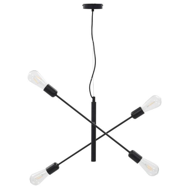 Lampada da Soffitto con Lampadine 2 W Nero E27