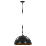 Lampadari 2 pz Nero e Oro Semi-Sferici 40 cm E27