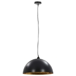 Lampadari 2 pz Nero e Oro Semi-Sferici 50 cm E27