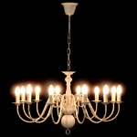 Candelabro Stile Anticato Bianco 12 Lampadine E14