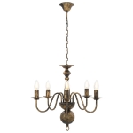 Candelabro Stile Anticato Nero 5 Lampadine E14