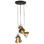 Lampada Pensile 25 W Ottone Anticato 30x30x100 cm E27