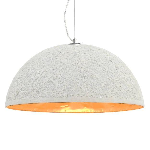 Lampadario da Soffitto Bianco e Oro Ø50 cm E27