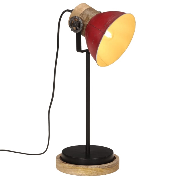 Lampada da Scrivania 25 W Rosso Anticato 17x17x50 cm E27