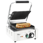 Griglia per Panini Scanalata in Acciaio Inox 1800W 31x30,5x20cm