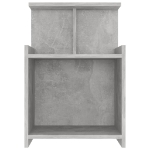 Comodino Grigio Cemento 40x35x60 cm in Legno Multistrato