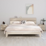 Comodini HAMAR 2 pz ambra 40x35x44,5 cm Legno Massello di Pino