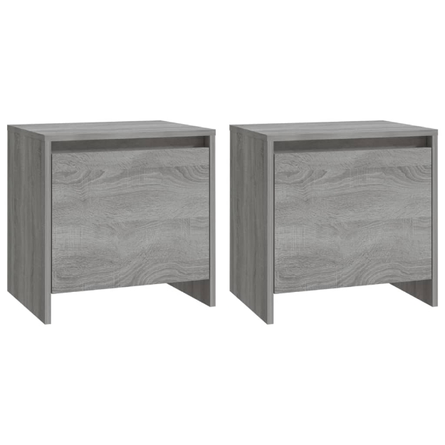 Comodini 2 pz Grigio Sonoma 45x34x44,5 cm in Truciolato