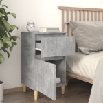 Comodini 2 pz Grigio Cemento 40x35x70 cm