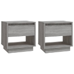 Comodini 2 pz Grigio Sonoma 45x34x44 cm in Truciolato