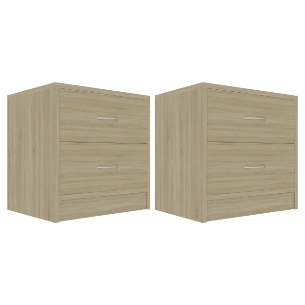 Comodini Rovere Sonoma 2 pz 40x30x40 cm in Legno Multistrato