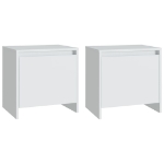 Comodini 2 pz Bianchi 45x34x44,5 cm in Truciolato