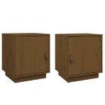 Comodini 2 pz ambra 40x34x45 cm in Legno Massello di Pino