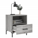 Comodini 2 pz Grigio Sonoma 40x35x47,5 cm in Legno Multistrato