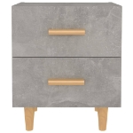 Comodini 2 pz Grigio Cemento 40x35x47,5 cm