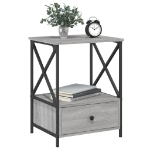 Comodini 2 pz Grigio Sonoma 50x41x65 cm in Legno Multistrato