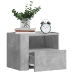 Comodini a Muro 2 pz Grigio Cemento 45x30x35 cm