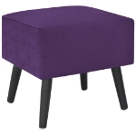 Comodino Viola Scuro 40x35x40 cm in Velluto