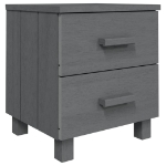 Comodini HAMAR 2 pz Grigio Scuro 40x35x44,5 cm in Legno di Pino