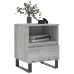 Comodini 2pz Grigio Sonoma 40x35x50 cm in Legno Multistrato