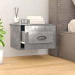 Comodini a Parete 2 pz Grigio Cemento 41,5x36x28 cm