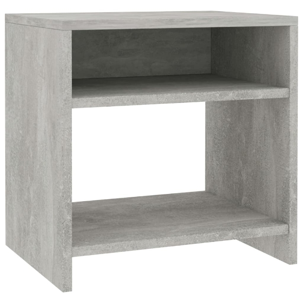 Comodino Grigio Cemento 40x30x40 cm in Legno Multistrato