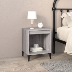 Comodino 2 pz Grigio Sonoma 40x35x50 cm