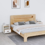 Comodini Bianco 2 pz 40x34x45 cm in Legno Massello di Pino