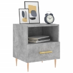 Comodini 2 pz Grigio Cemento 40x35x47,5 cm in Legno Multistrato