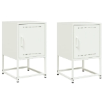 Comodini 2 pz Bianchi 36x39x60,5 cm in Acciaio