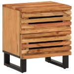 Comodino 40x34x46 cm in Legno Massello di Acacia