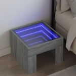 Comodino con LED Infinity Rovere Sonoma 40x40x30 cm