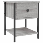 Comodini 2 pz Grigio Sonoma 34x35,5x45 cm in Legno Multistrato