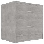 Comodini 2 pz Grigio Cemento 40x30x40 cm in Legno Multistrato