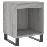 Comodino Grigio Sonoma 40x35x50 cm in Legno Multistrato