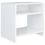 Comodino Bianco 40x30x40 cm Legno Ingegnerizzato