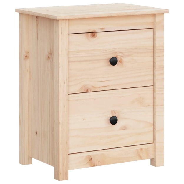 Comodini 2 pz 50x35x61,5 cm in Legno Massello di Pino