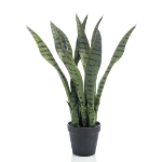 Emerald Pianta Artificiale di Sansevieria 55 cm in Vaso