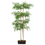 Albero Bambù Artificiale 760 Foglie 120 cm Verde