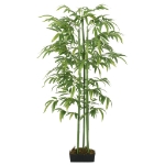 Albero Bambù Artificiale 384 Foglie 120 cm Verde