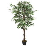 Albero di Ficus Artificiale 1008 Foglie 180 cm Verde