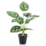 Emerald Cespuglio Artificiale di Monstera Adansonii 43 cm in Vaso