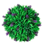 Set Palle di Bosso Artificiale 2 pz con Lavanda 30 cm