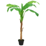 Albero di Banane Artificiale con Vaso 180 cm Verde