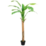 Albero di Banane Artificiale con Vaso 180 cm Verde