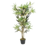 Albero Bambù Artificiale 552 Foglie 120 cm Verde