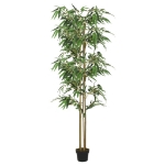 Albero Bambù Artificiale 1216 Foglie 180 cm Verde